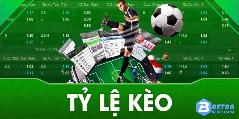 Các tỷ lệ kèo thường xuyên được Bet88 cung cấp